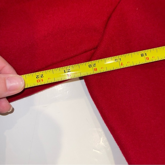 London Fog Red Wool Blend Pea Coat Single Button L - Picture 15 of 17
